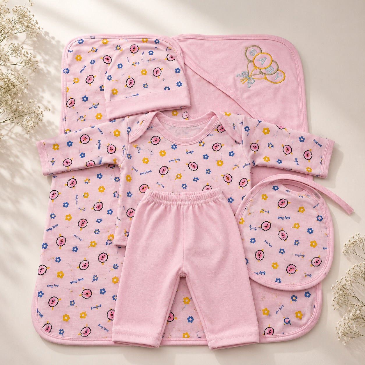 Combo of 3 Baby Touch Premium Newborn Gift Set (5-Piece)